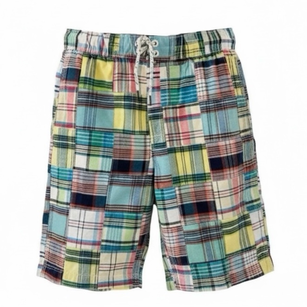 Gap Patchwork Madras Plaid Swim Trunks Size XXL